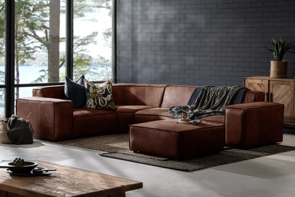 leather corner sofa